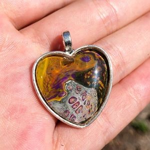 Halloween theme Heart Pendant